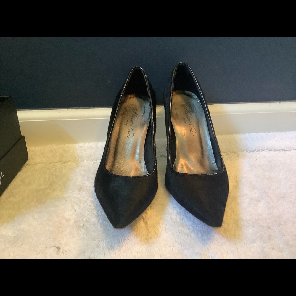 Kenneth Cole Black Metal Mix Heels